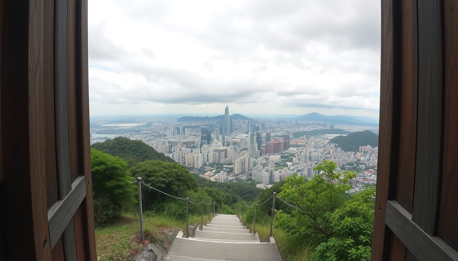 Cijin Island panoramic view from Kaohsiung pathway gate.