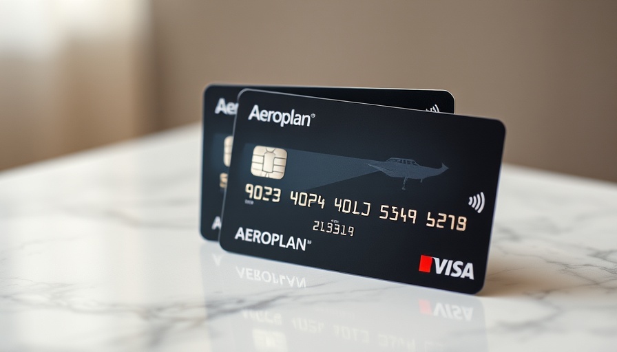 Aeroplan credit cards on marble surface highlighting Pay With Points feature.