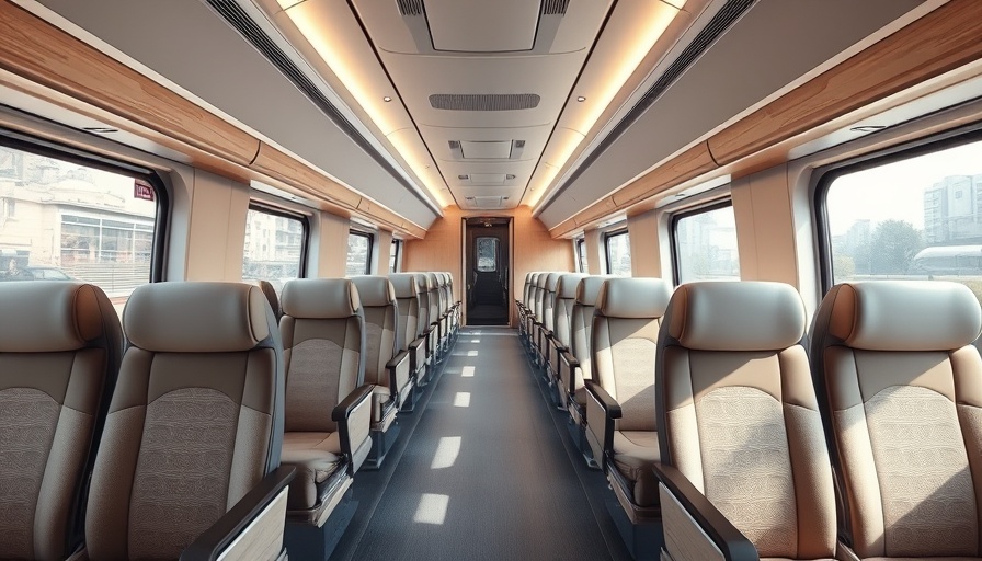VR Ekstra Class train interior with modern design and plush seating.