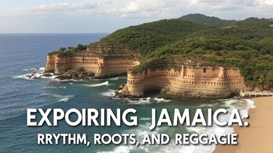 Exploring Jamaica: Rhythm, Roots, and Reggae book cover showcasing vibrant culture.
