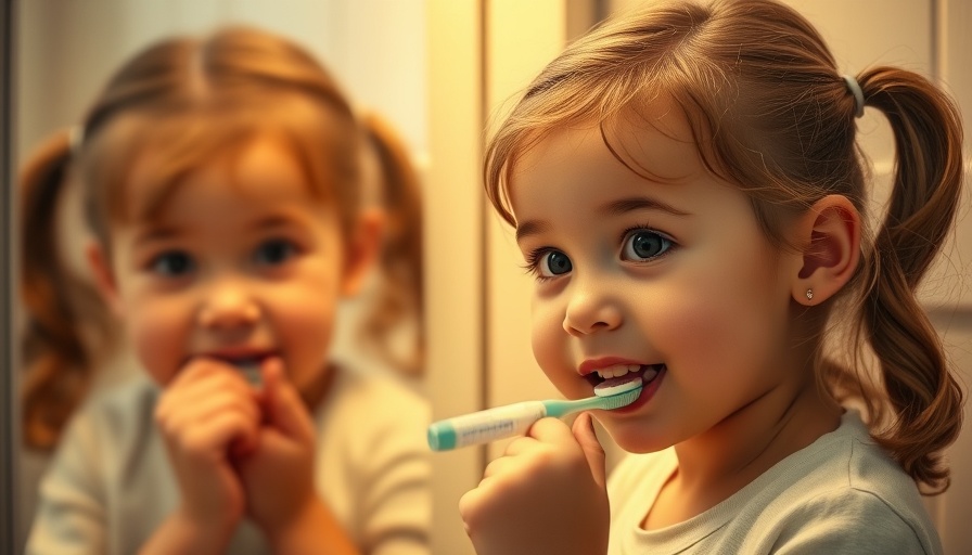 Mindful Parenting Techniques: Young girl practicing hygiene in warm lighting.
