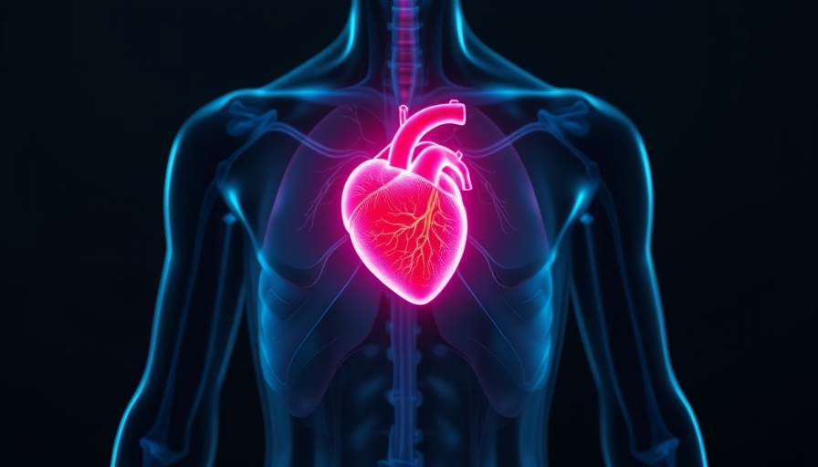 Transparent human torso highlighting heart, showing health risks.