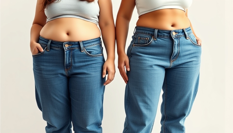 Contrasting body types depicting health risks of being underweight.