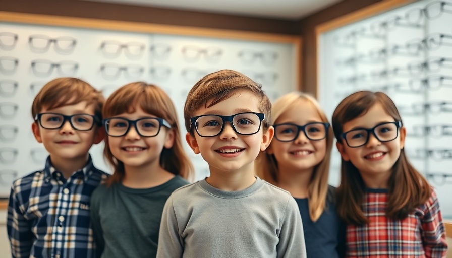 Children with eyeglasses at Georgia Lions Lighthouse Foundation Vision Care.