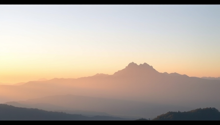 Serene mountain scene promoting mindfulness and meditation.