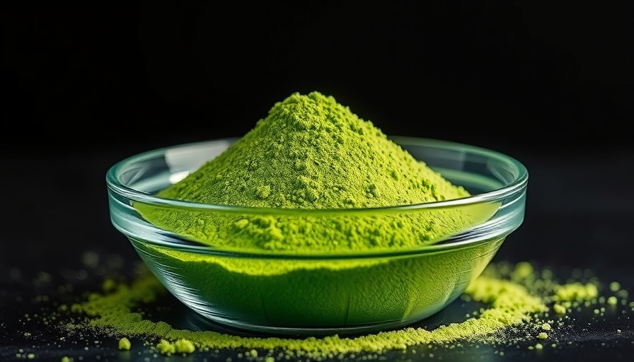 Foods with more protein than eggs: green powder in bowl.