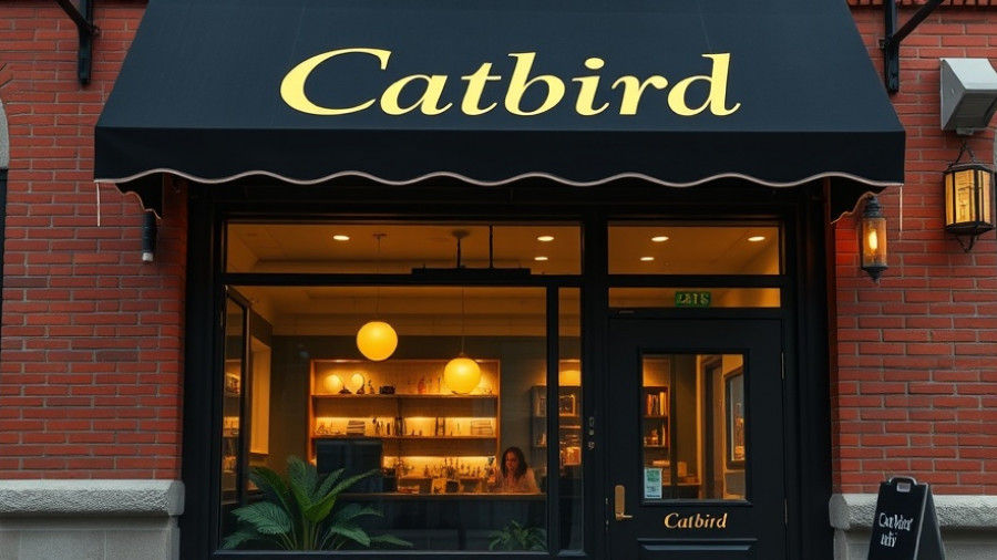 Catbird Jewelry Atlanta Opening storefront with cozy ambiance.