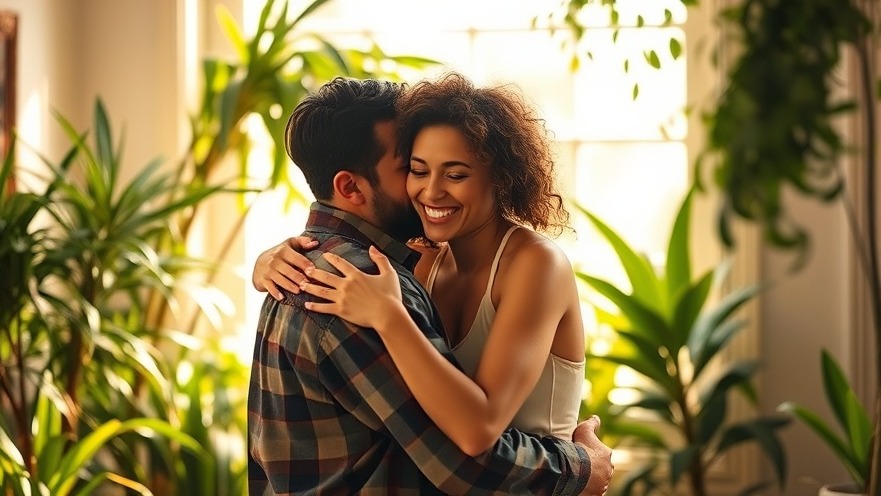 Couple embracing joyfully, showcasing lifestyle changes for men to improve sexual health.