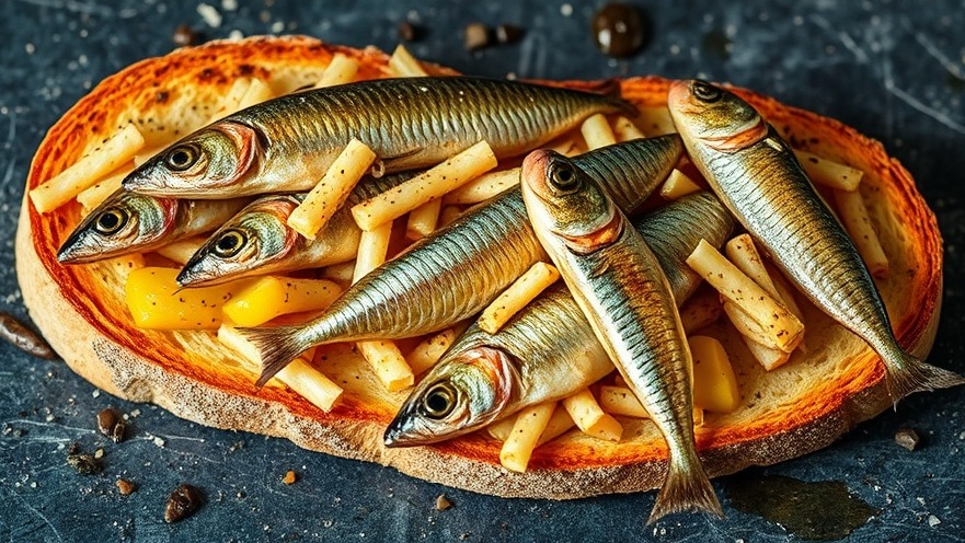 Sardines on toast showcasing healthy aging nutrition and eggs benefits for seniors.