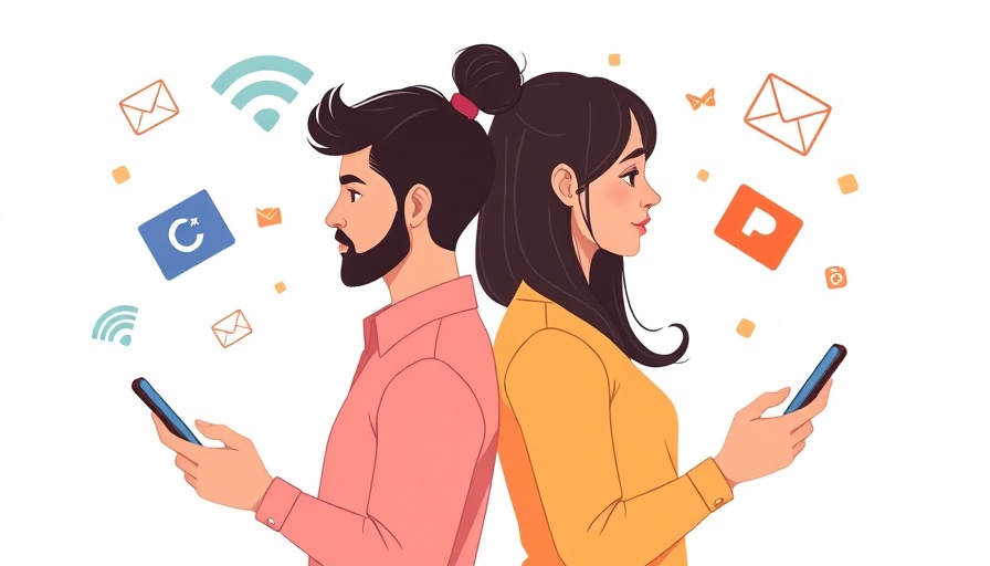 Illustration of tech disconnect in mindfulness context.
