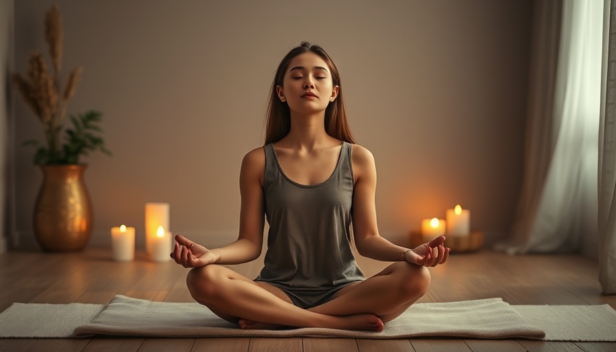 Body scan meditation for better sleep, serene woman meditating peacefully.
