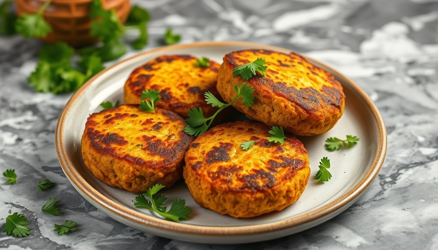 Canned Jackfruit Recipe: Tasty jackfruit patties with dip.