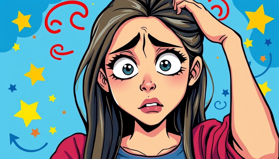 Illustration of anxious woman managing overwhelm in daily life.
