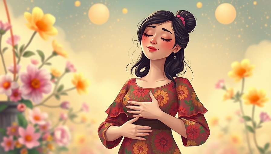Serene woman expressing emotional wellness and body signals.