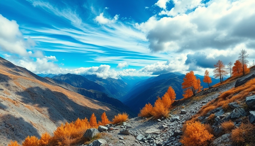 Hiking Wheeler Peak trail with autumn foliage and mountain views.