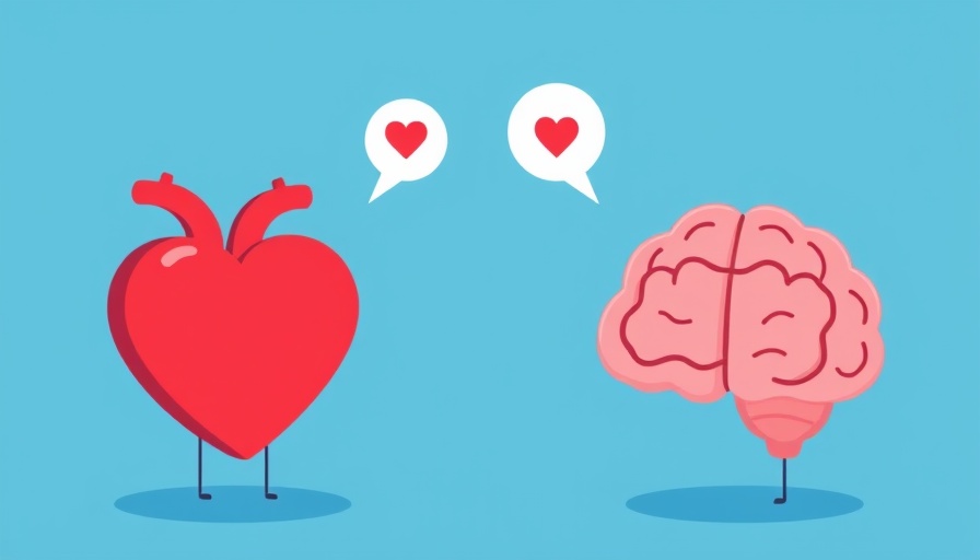 Illustration of heart and brain symbolizing emotional balance.