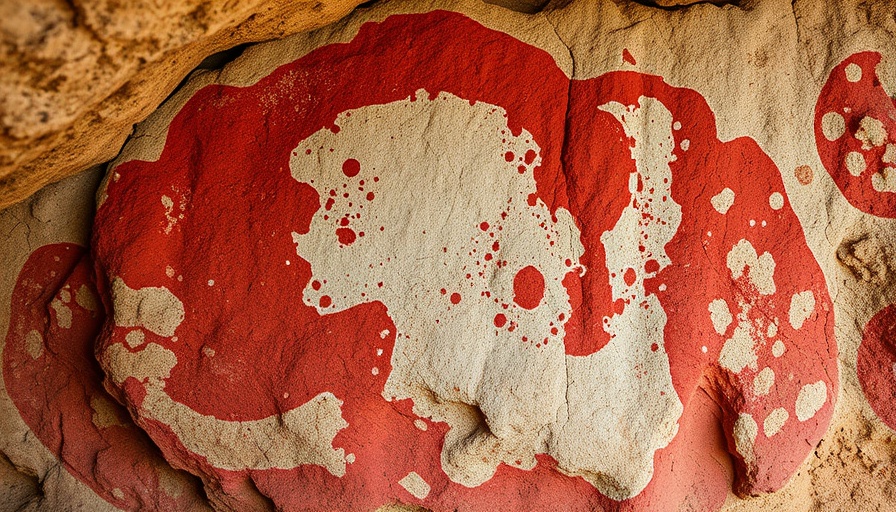 Lion's Mouth Cave Pictographs on rocky cave wall.