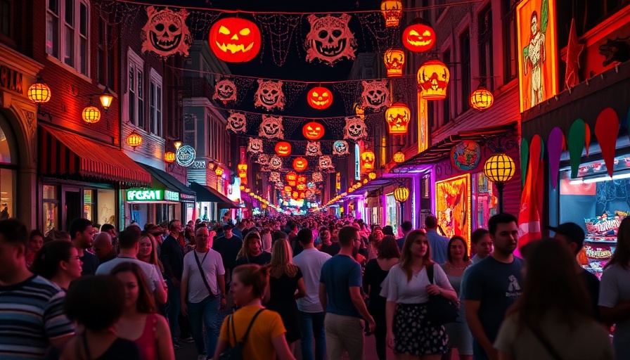 Atlanta Halloween events festival with colorful costumes and decorations.