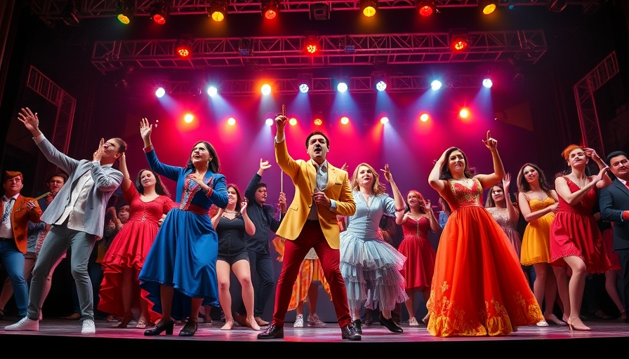 Latine Rock Musical La Cucarachita Martina vibrant stage performance.