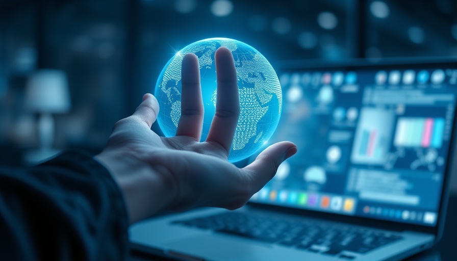 AI-Driven Initiatives GridLogic concept with digital globe and interface.