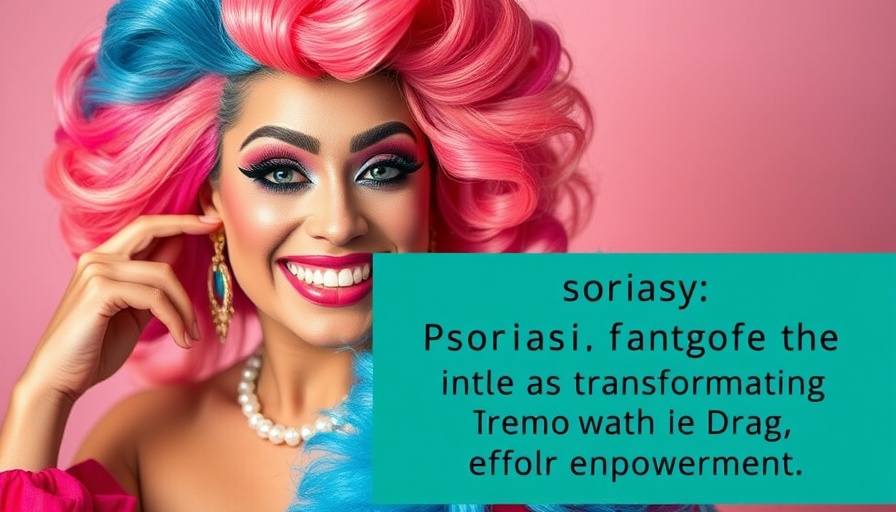 Drag artist's journey transforming psoriasis into empowerment.