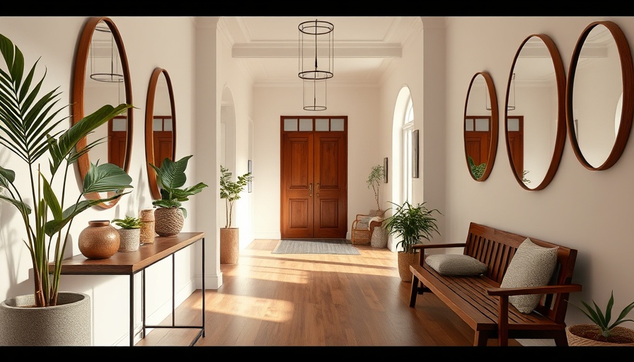 Elegant entryway and hallway decor inspiration with mirrors and plants.