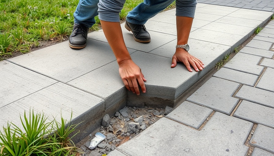 Easy fix for broken concrete sidewalks with leveling tools.