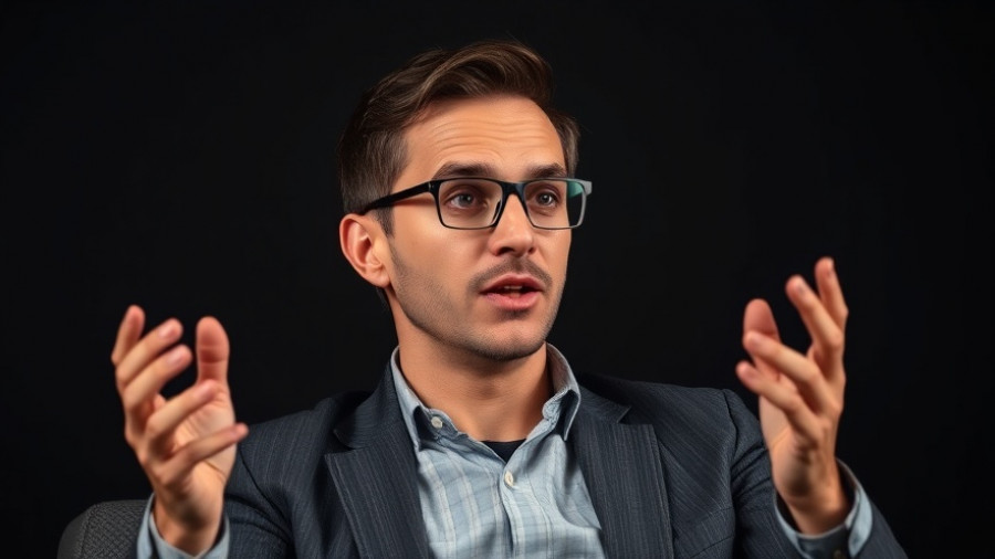 Man discussing H-1B visa fee changes in a video.