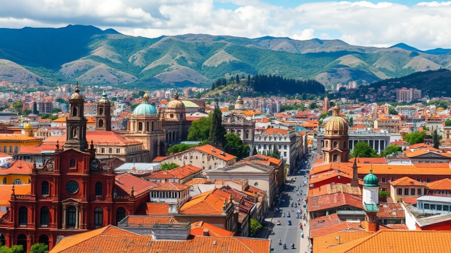 Quito cityscape with mountains, best cities in Ecuador for expats.