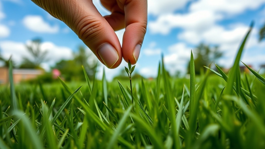 Cuyu Grass Management in California: Weed removal close-up.