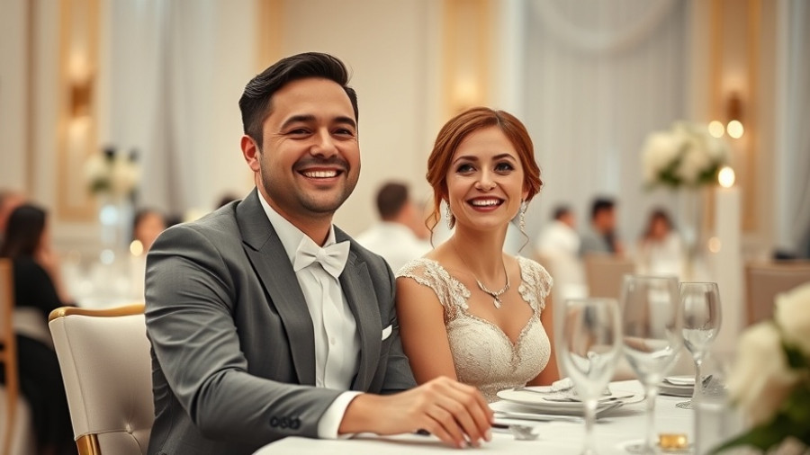 Couple at a family wedding weekend in Wilmington NC, smiling joyfully.