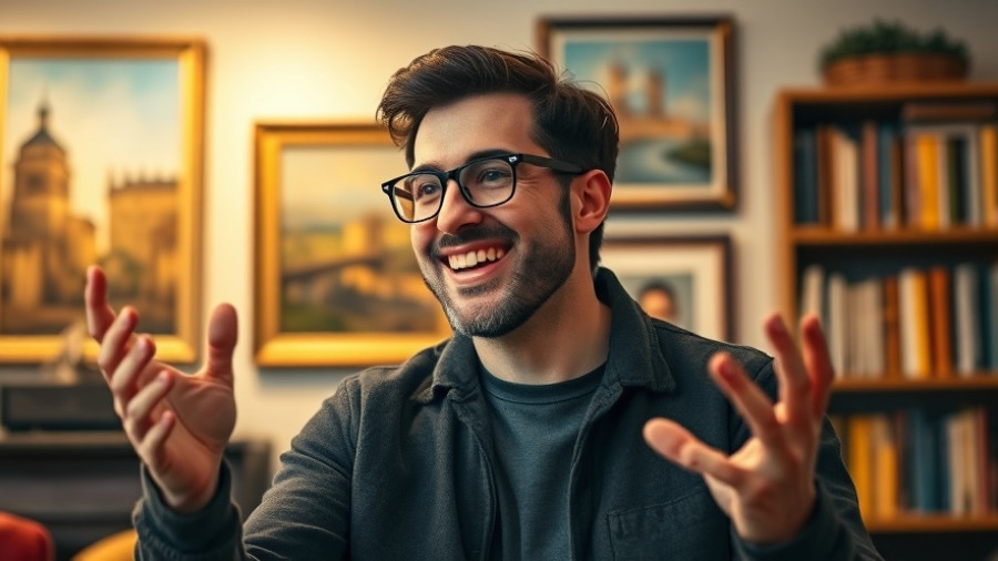 Man discussing UK Exit Taxes in a cozy room.