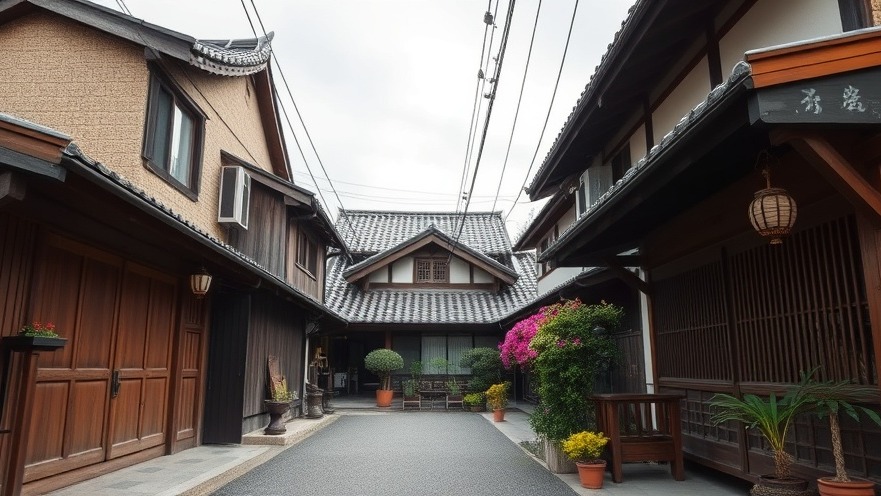 Traditional Japanese house in a serene neighborhood setting.