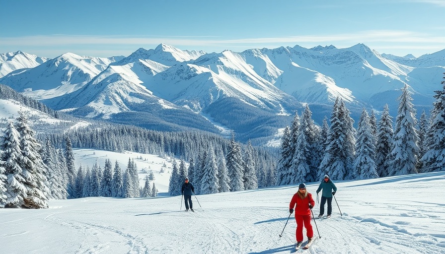 Family enjoying ski vacations in Big Sky, majestic mountain backdrop.