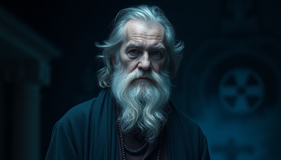 Elderly bearded man expressing wonder, symbolizing New Year fitness resolutions.