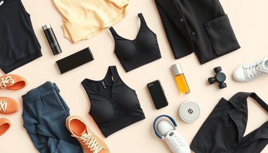 Collage of emerging health trends products, fashion, and wellness items.