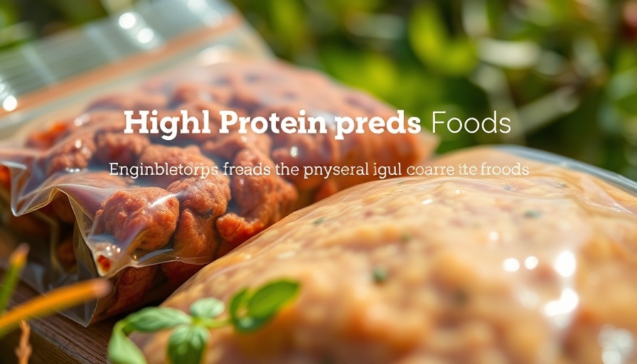 Low-calorie high-protein foods packaging with label focus