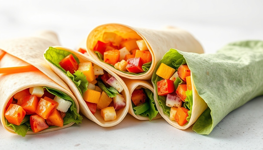 Healthy kid-friendly wraps with vibrant fillings and cheeses.