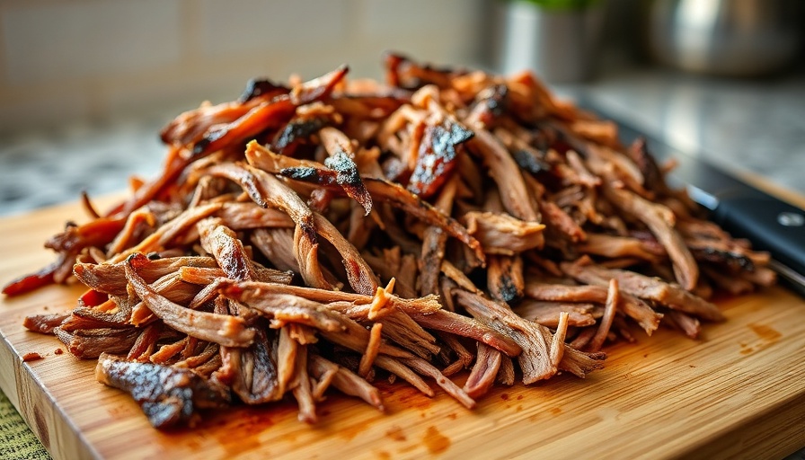 Delicious Easy Slow Cooker BBQ Beef Brisket ready to serve.