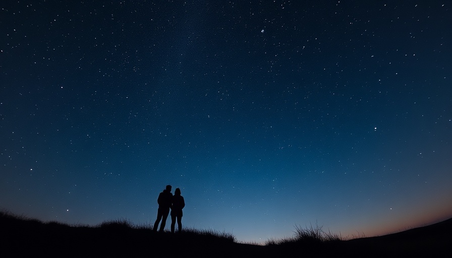 Mind and Universe Transformation under a starry night sky.