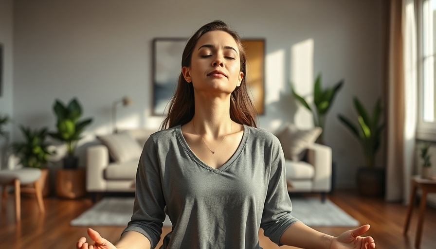 Woman practicing breathwork meditation at home for entrepreneurial benefits.