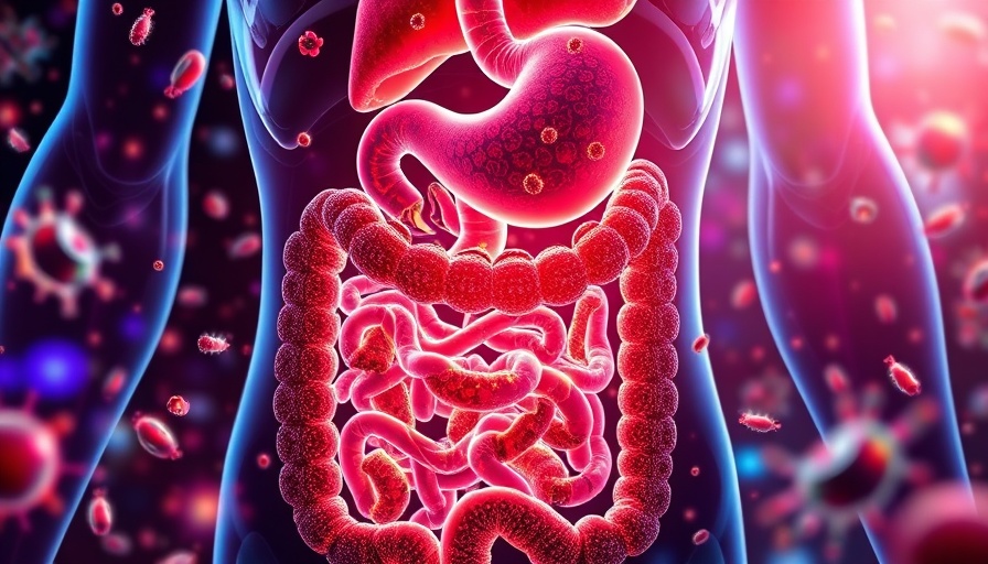 Illustration depicting gut health and diabetes concerns.