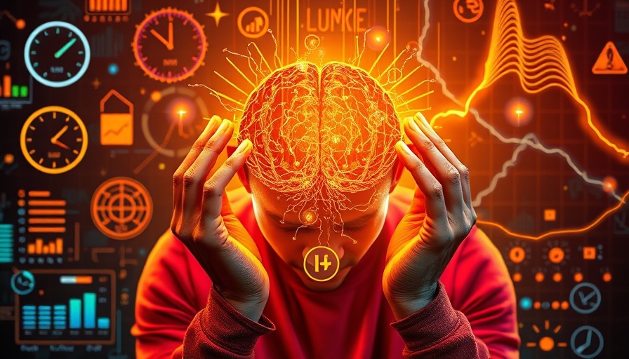 Digital art depicting diabetes burnout effects with symbols of stress and solutions.