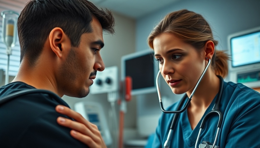 A1C of 17 patient being examined by attentive doctor in hospital.