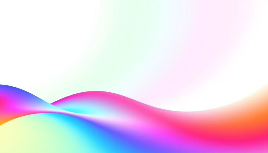 Colorful gradient wave line symbolizing autistic joy and mental health.