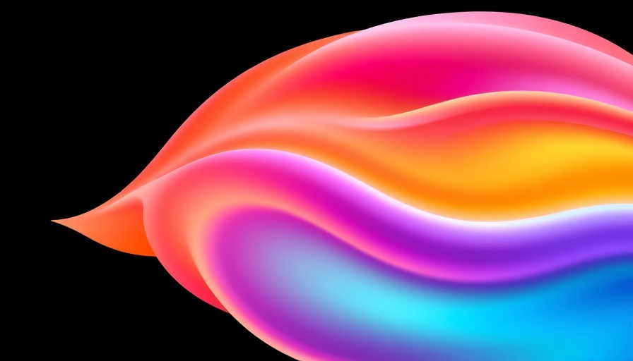FlowUnlocked autism relationships abstract wave design, colorful gradient