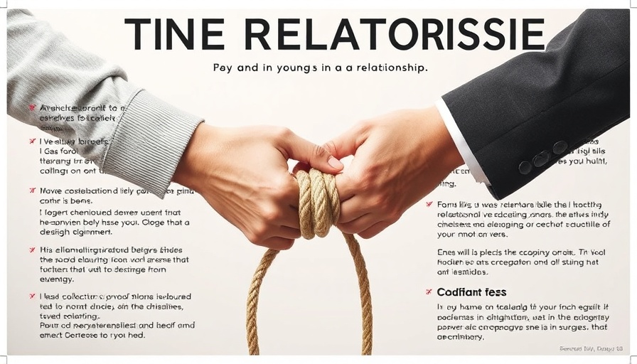 Signs of Codependency in Neurodiverse Relationships poster, tied hands.