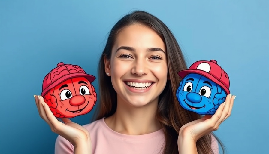 Self-Motivation Strategies for ADHD: Cartoon brains and smiling woman