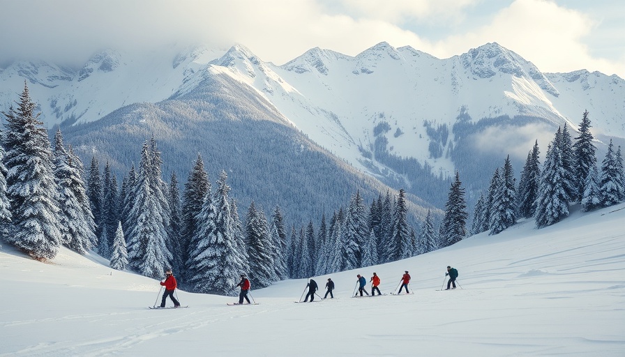 Skiers in snowy mountain landscape for a healthier lifestyle.