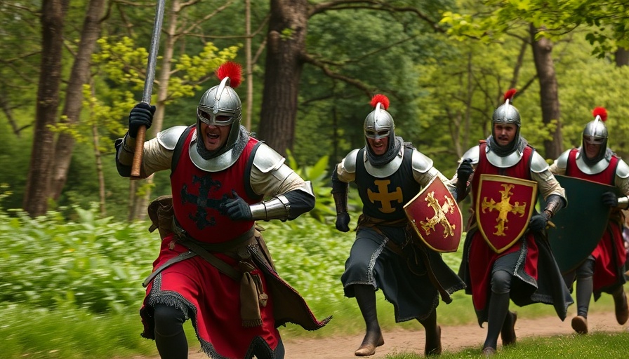 Knights humorously retreating, life lessons in action